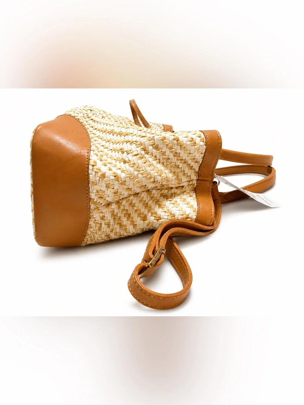 Divina Firenze Italian Leather Straw Bag BNWT Made in Italy $498 Retail🤎